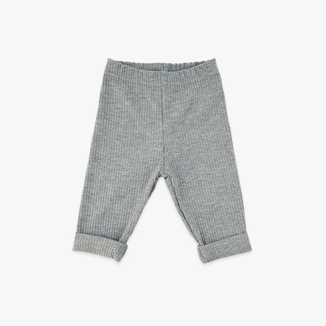 Donji dio za bebe dječake – tamno siva boja, rebrasti pamuk
