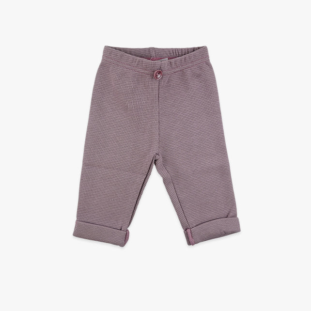 Donji dio za bebe djevojčice od waffle pamuka – jorgovan boja