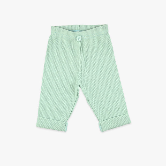 Donji dio za bebe dječake od waffle pamuka – mint boja 