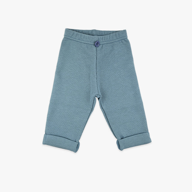 Donji dio za bebe dječake od waffle pamuka – plava boja
