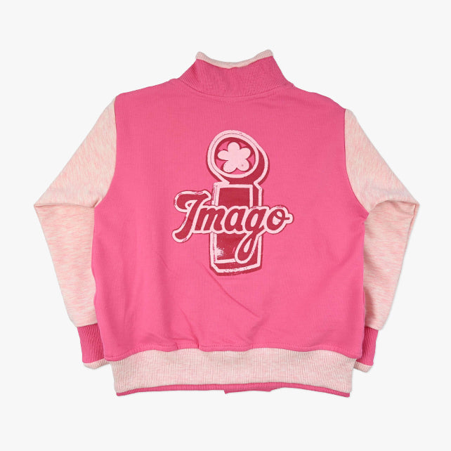 Bebi koledžica sa Imago motivom na leđima u roze boji