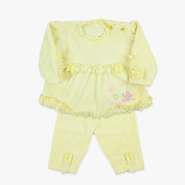 Plišani komplet za bebe djevojčice Bow u žutoj boji