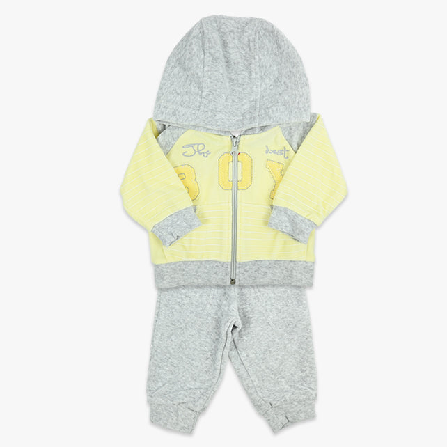 Plišani bebi komplet Best za dječake u žuto-sivoj boji