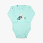 Bebi bodi dugih rukava od mekanog pamuka za bebe dječake u mint boji