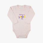 Bebi bodi dugih rukava od mekanog pamuka za bebe djevojčice u bebi roze boji