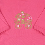 Bebi bodi dugih rukava od mekanog pamuka za bebe djevojčice u malina roze boji