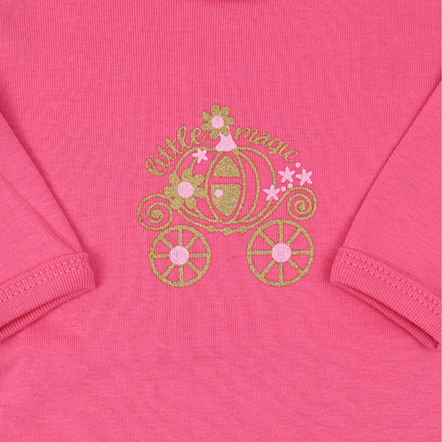 Bebi bodi dugih rukava od mekanog pamuka za bebe djevojčice u malina roze boji