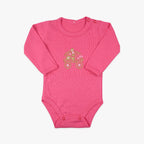 Bebi bodi dugih rukava od mekanog pamuka za bebe djevojčice u malina roze boji