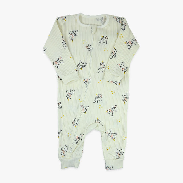 Bebi gegice sa dvosmjernim rajsferšlusom za lako presvlačenje od rebrastog pamuka