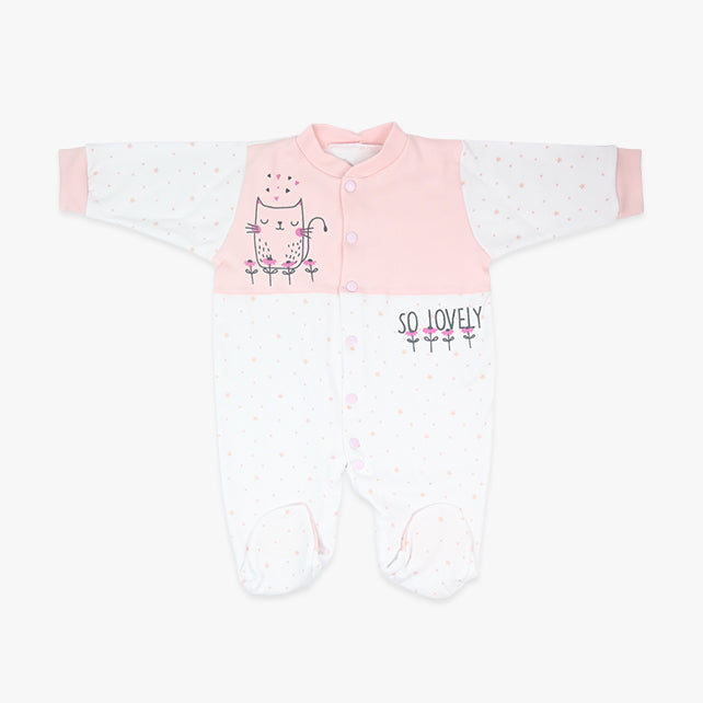 Bebi gegice dugih rukava za djevojčice Lovely u bebi rozoj boji