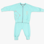 Komplet za bebe dječake Baby Bear – mint duks s medom i hlačice