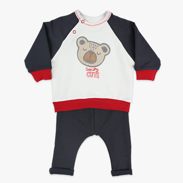 Bebi komplet za dječake Beary cute, pamučni duks i hlačice – Imago