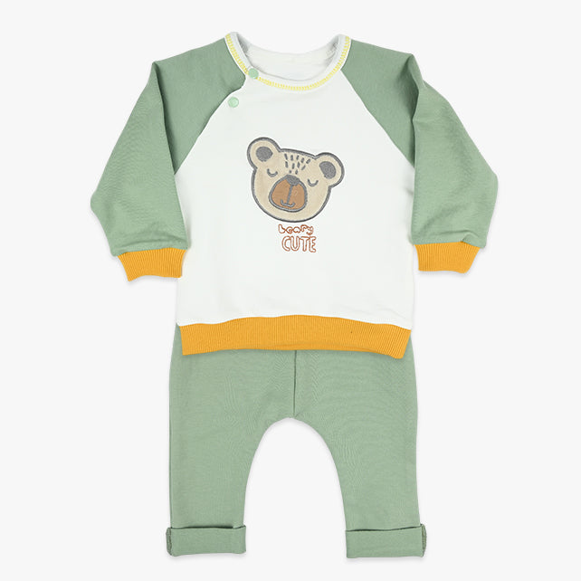 Bebi komplet za dječake Beary cute, pamučni duks i hlačice – Imago