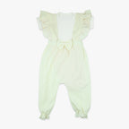 Komplet za djevojčice Waffle Bow – bodi i hlačice s mašnom, bež – Imago