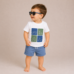 Bebi pamučna majica Little wheels sa motivom vozila za bebe dječake u bijeloj boji