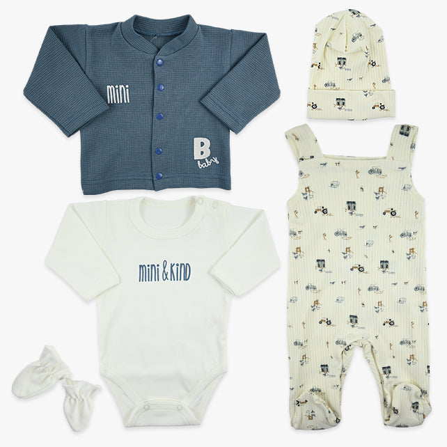 Set za iznošenje beba za dječake Mini & Kind – 5-dijelni – Imago