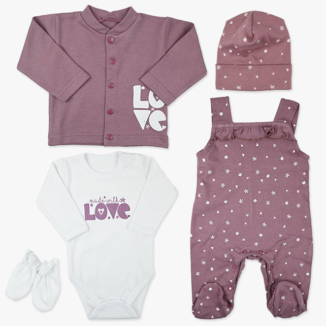 set za iznosenje love beba djevojcica jorgovan komplet – Imago