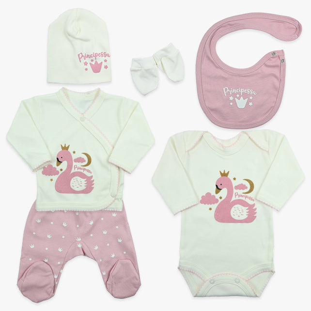 Bebi set za iznošenje Principessa u puder roze boji