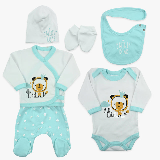 Bebi set za iznošenje Mini roar u mint boji