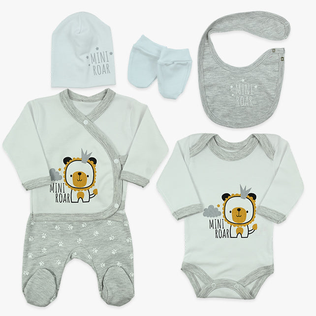Bebi set za iznošenje Mini roar u sivoj boji