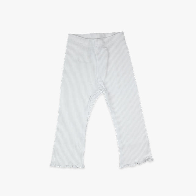 Bebi zvoncare od rebrastog pamuka u bijeloj boji